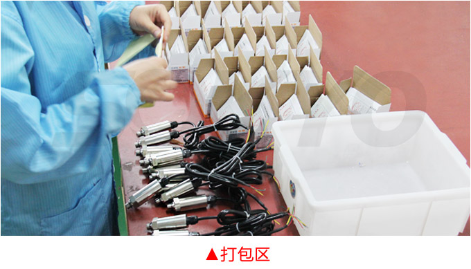 智能壓力變送器,3051CG數顯壓力變送器物流包裝打包區