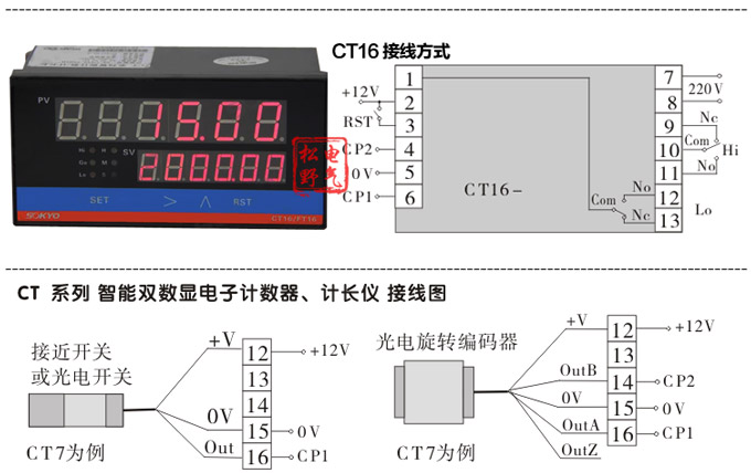 電子計數器,CT計數計長儀,碼表接線圖2