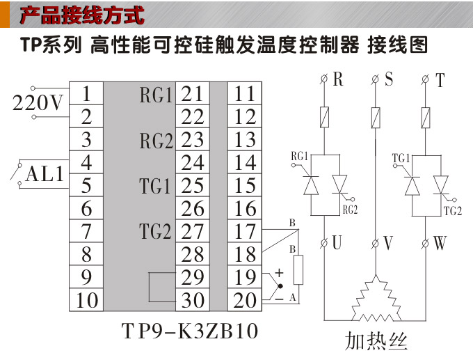 溫度控制器,TP9三相過零觸發溫控器,可控硅溫度控制器接線圖